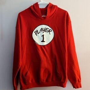 Think geek hoodie player one red large
